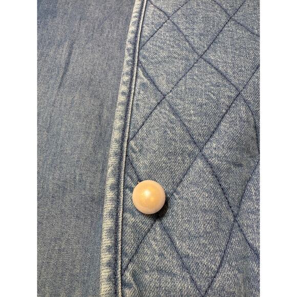 Kate Spade x Target Quilted Denim Jacket w Pearl Buttons Size 1X NWT - Picture 6 of 14